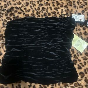 Adrianna Papell Black Velvet Top
